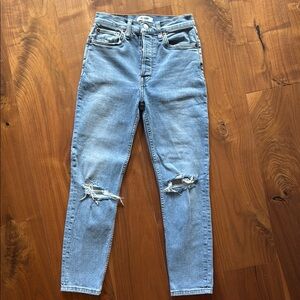 RE/DONE 90s High Rise Ankle Crop / Skinny Jeans / 26 Denim